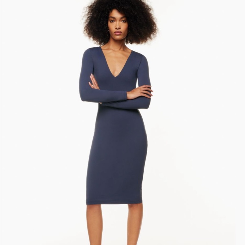 Babaton Contour V-Neck Longsleeve Dress